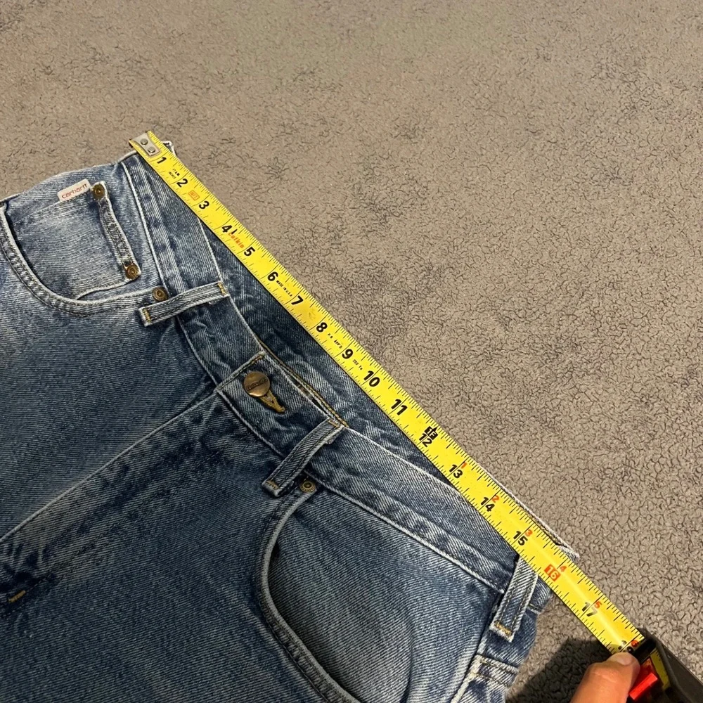 Vintage Carhartt Flannel Lined Relaxed Fit Jeans Mens Size 33x34 Plaid Workwear